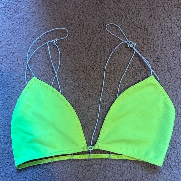 NWOT Intimately Free People M/L bralette neon yellow Galloon - Picture 1 of 3